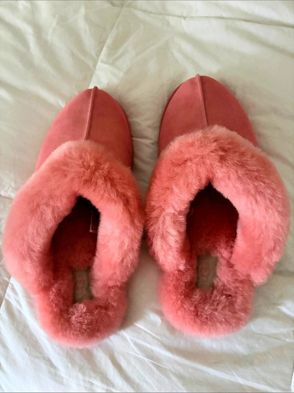 UGG Scuffette II Slipper Pink Faux Fur Slippers Size 12